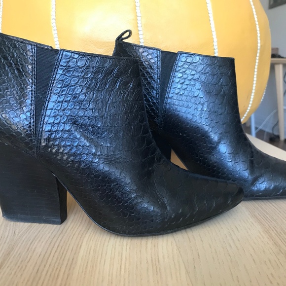 Rebecca Minkoff La Roux black snake print booties - Picture 6 of 8